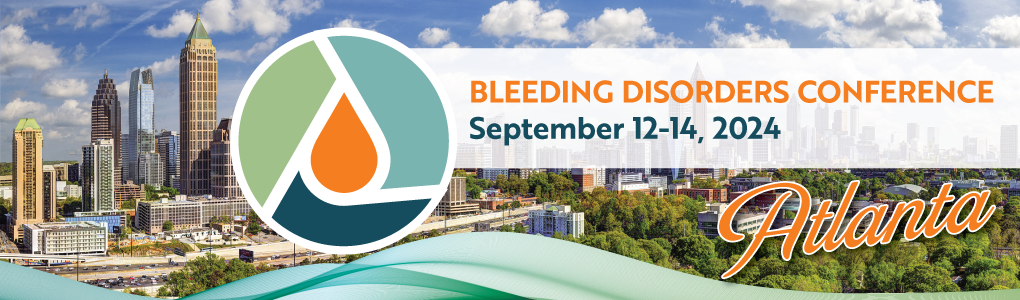 A picture of Atlanta and the Bleeding Disorders Conference logo