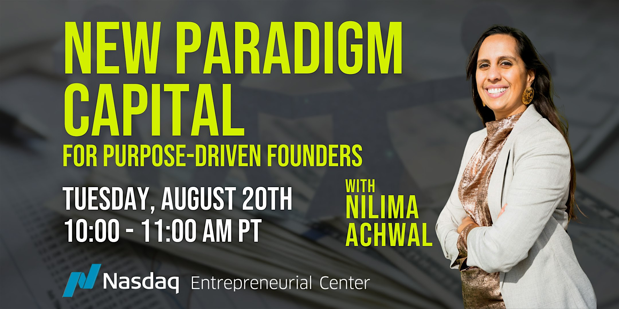 TUE, AUG 20, 2024 - New Paradigm Capital for Purpose-Driven Founders