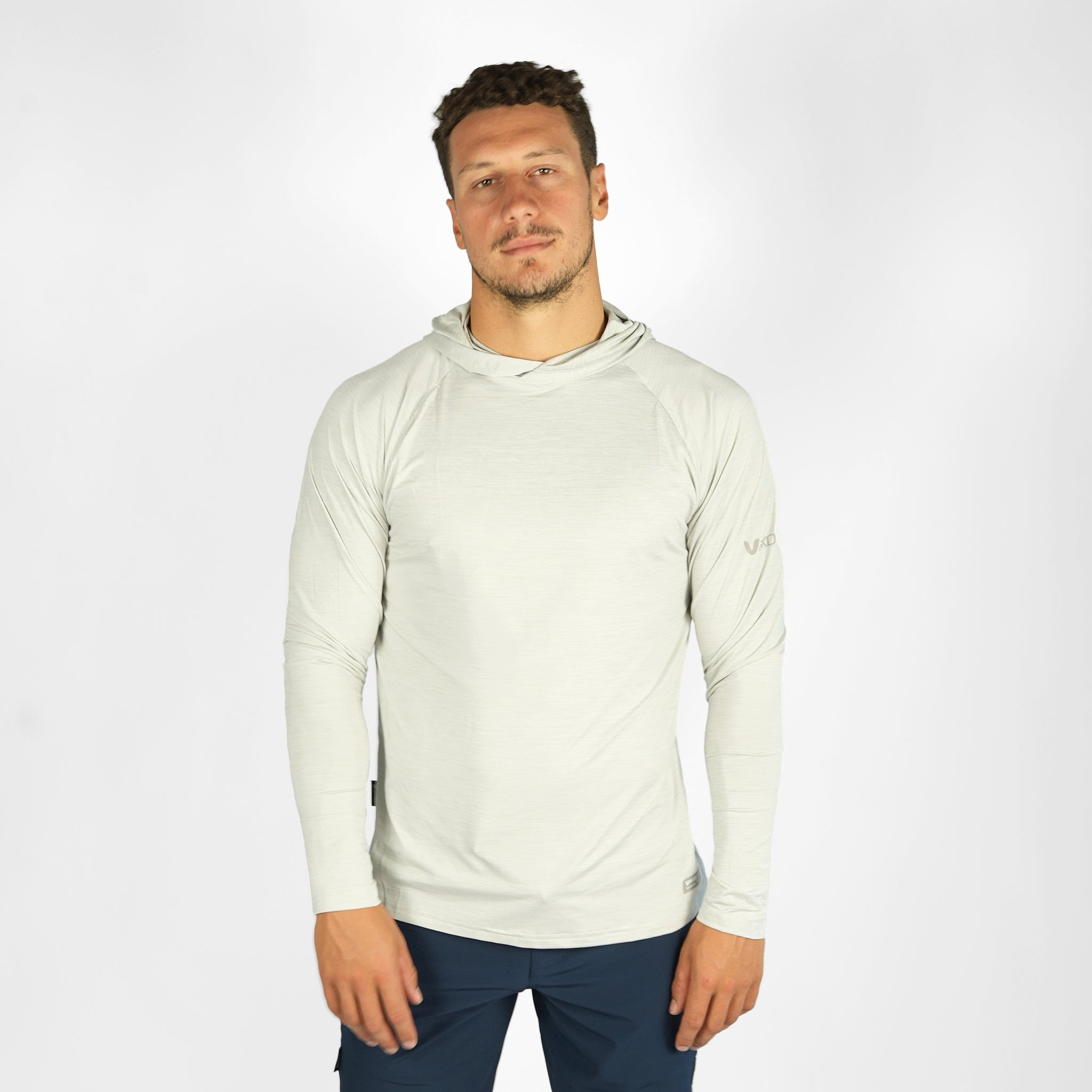 Image of UV Ocean Tech L/S Hooded Top - Silver