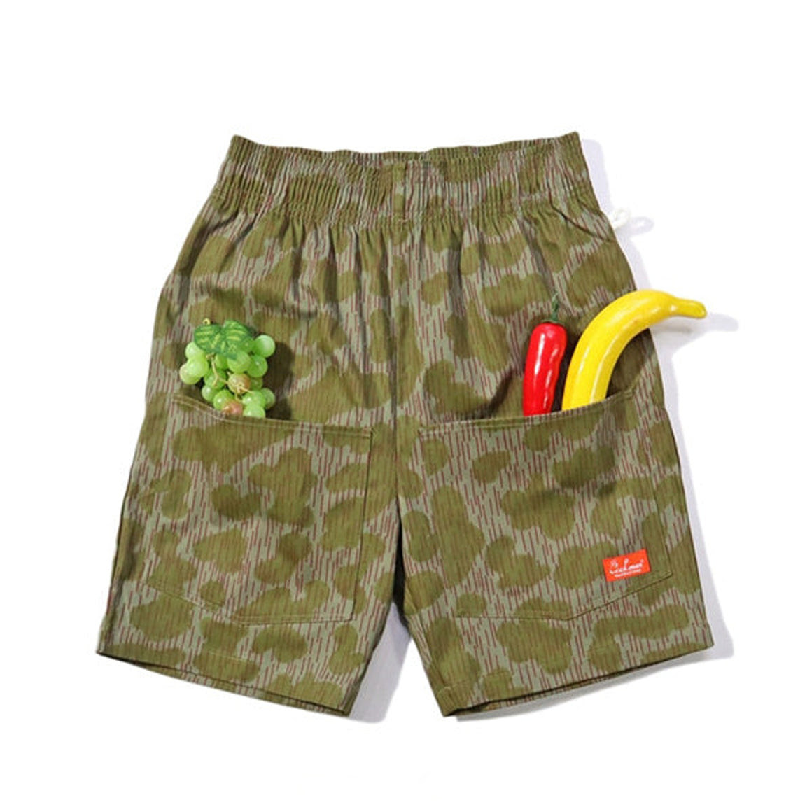 Cookman クックマン シェフパンツ Chef Pants Short Front Pocket Raindrop - CAMO GREEN -