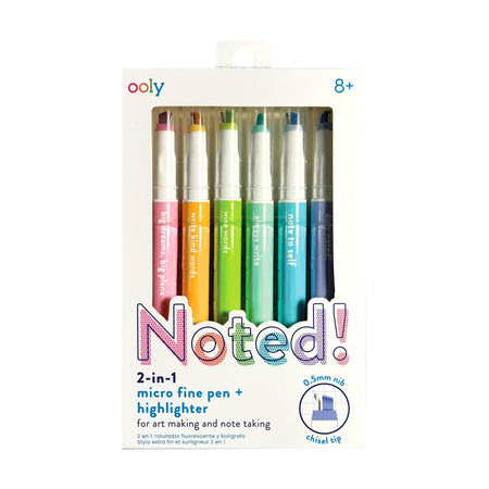 Noted! 2-in-1 Micro Fine Tip Pens &amp; Highlighters