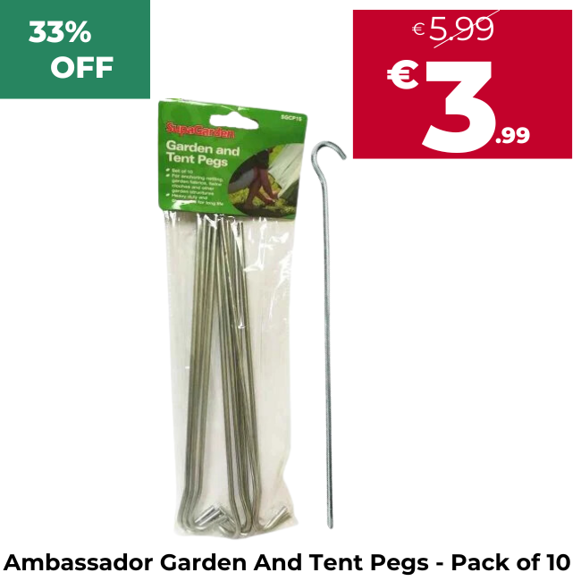 Ambassador Garden And Tent Pegs - Pack Of 10