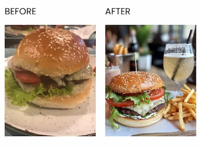 before and after burger