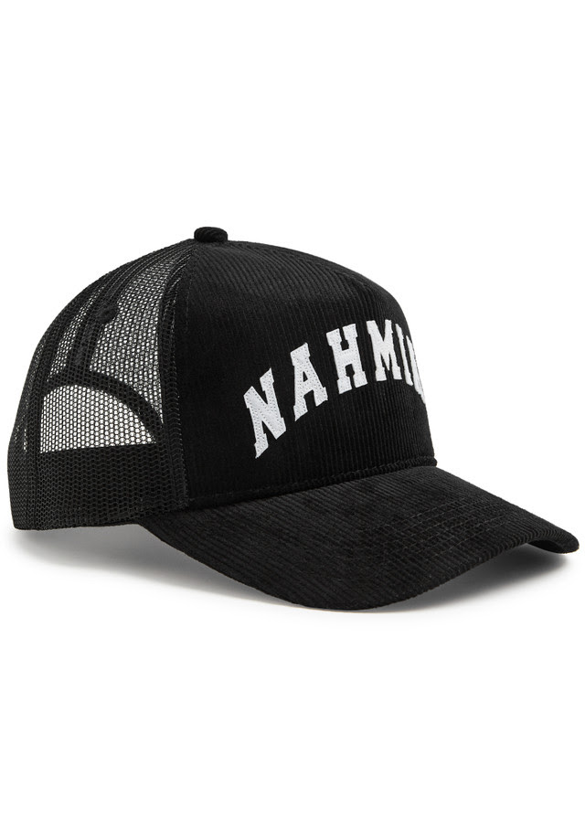 NAHMIAS Varsity logo corduroy trucker cap