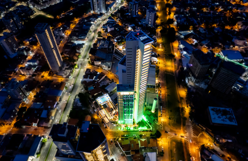 Ícone Planeta, o prédio mais alto do interior do Brasil. (Foto: Construtora Planeta)