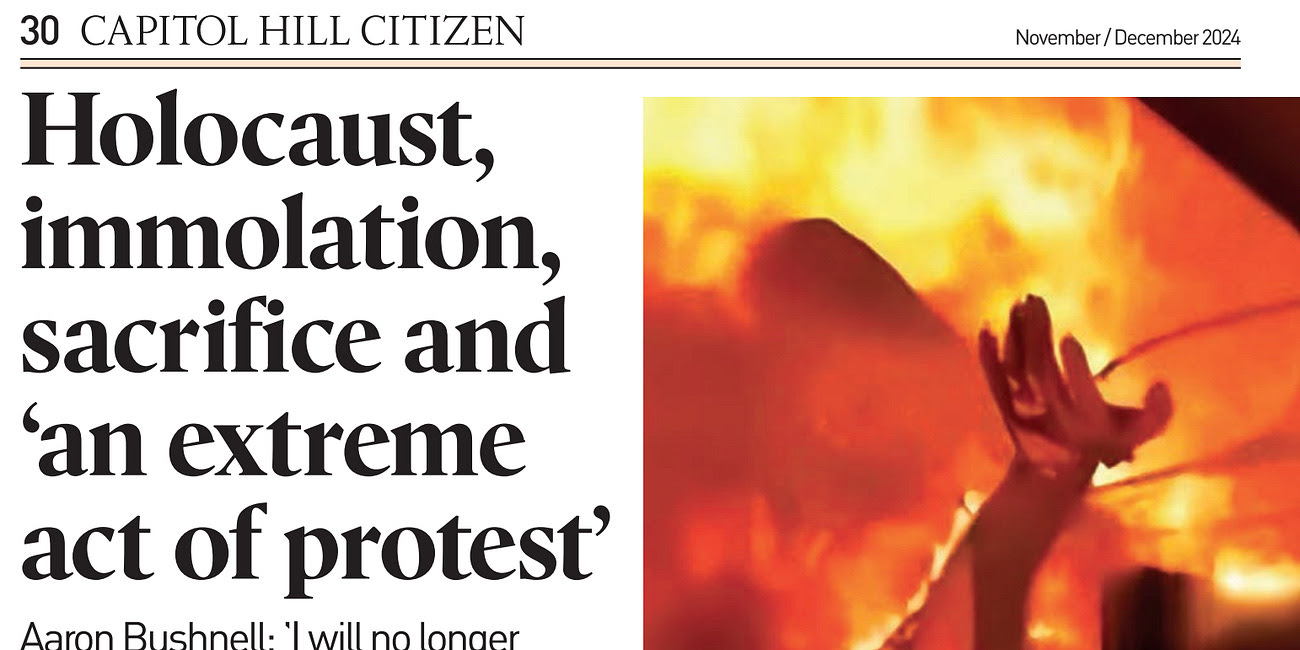 Holocaust, Immolation, Sacrifice and "An Extreme Act of Protest"