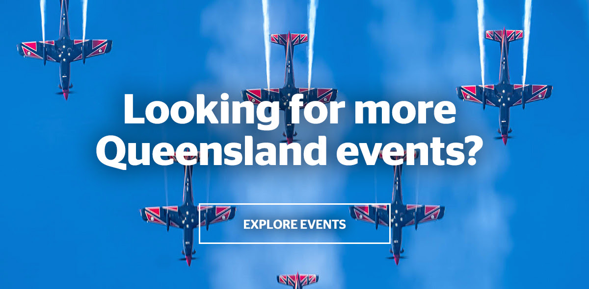 Pacific airshow banner with overlay text saying "looking for more events?"