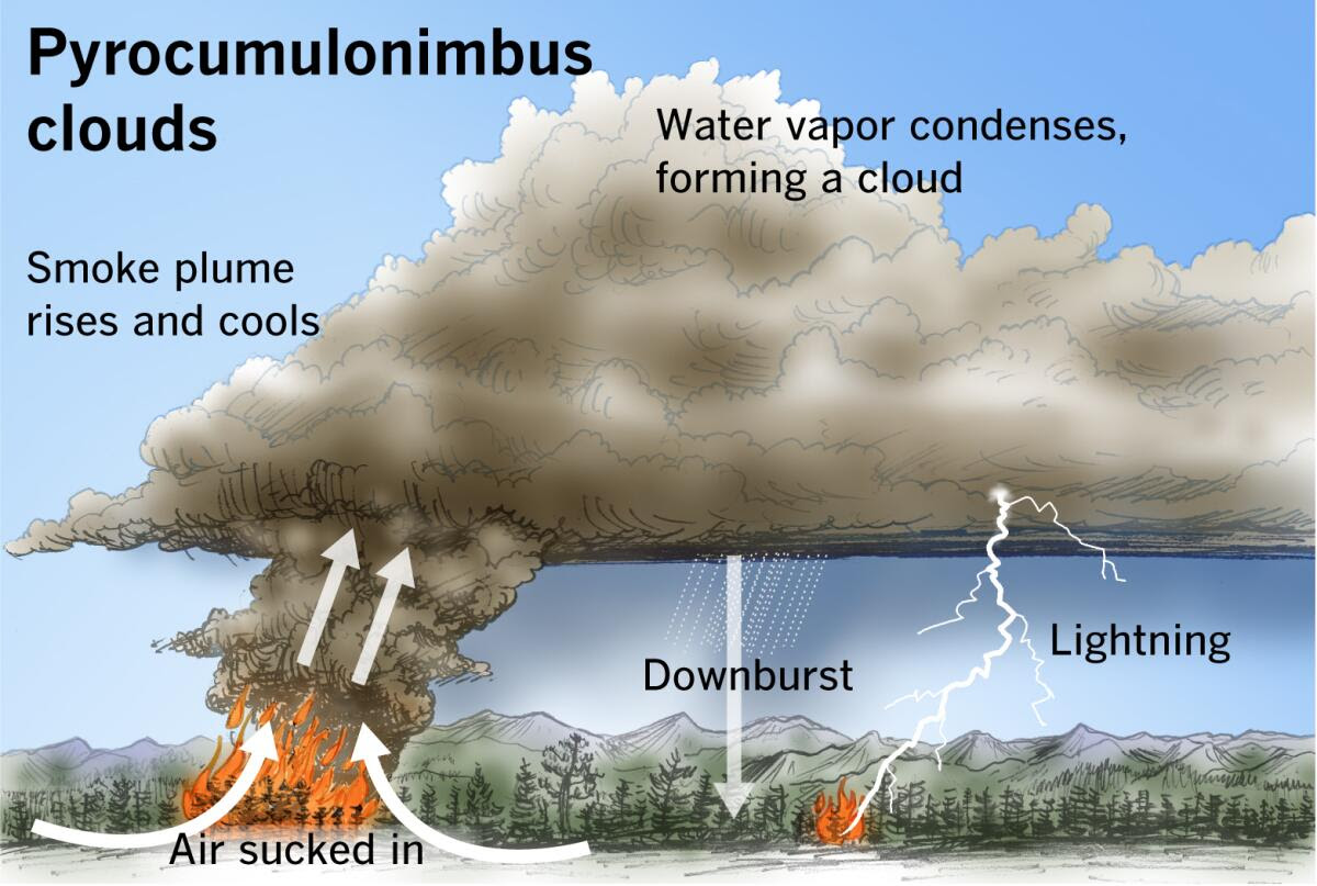 A pyrocumulonimbus is the ultimate extreme pyrocumulus cloud.