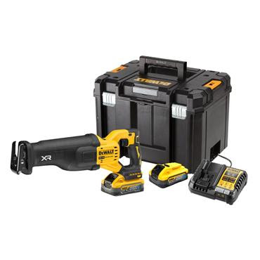 Image of DEWALT DCS386H2T 18V XR Powerstack Brushless Reciprocating Saw, 2x 5.0Ah Batteries