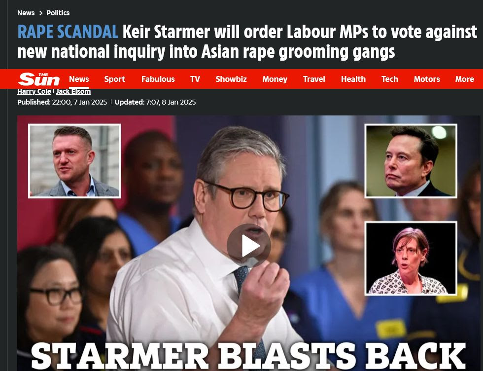 Headline about Keir Starmer.