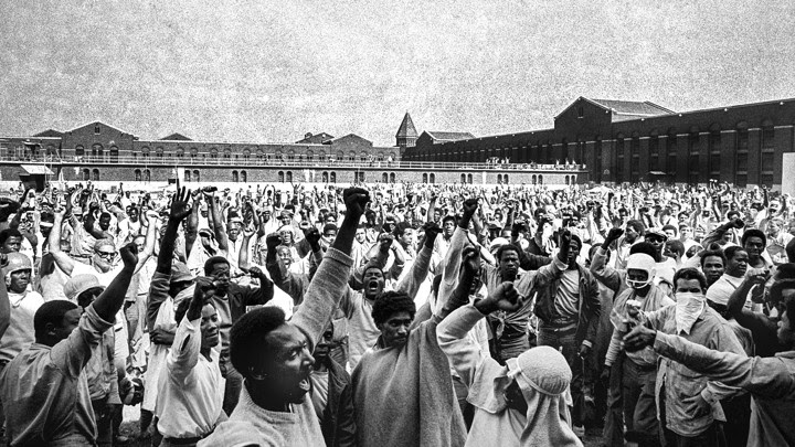 incarcerated people protest at Attica Prison (1971)