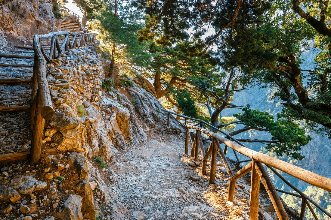 Samaria-Schlucht, weitere Schritte Samaria gorge more steps