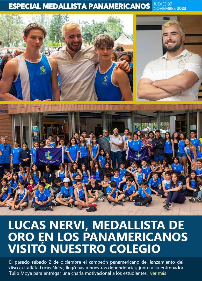Lucas Nervi, medallista de oro en los panamericanos visitó nuestro colegio
