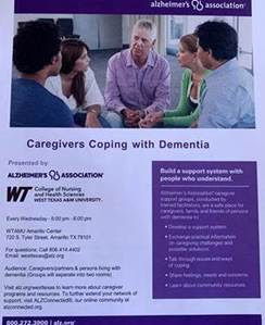 2 in 1 Dementia Support Group @ 2 in 1 Dementia Support Group | Amarillo | Texas | United States