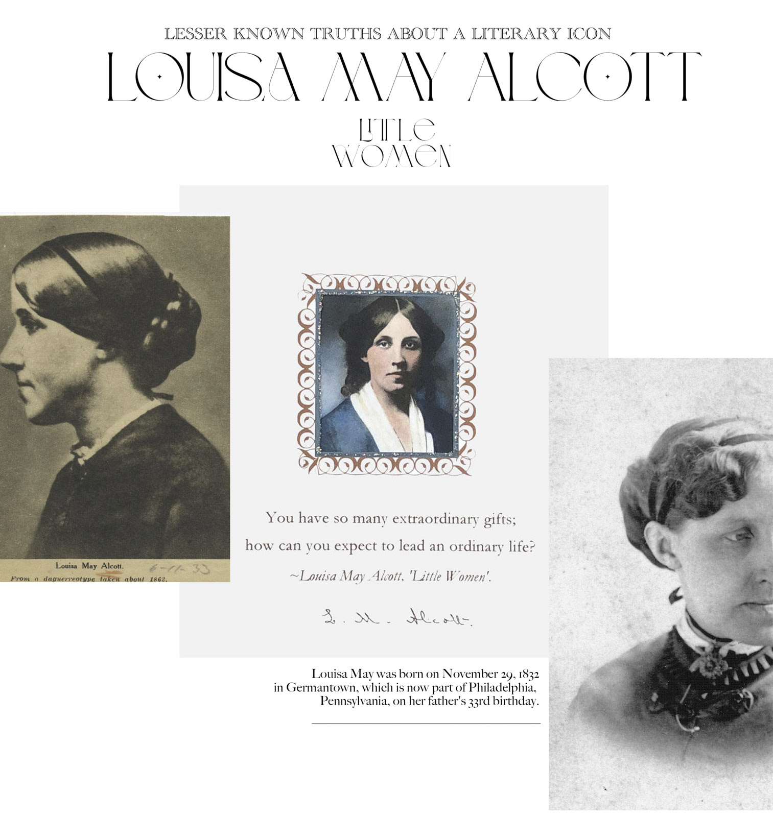 Lesser known truths about a literary icon, Louisa May Alcott
