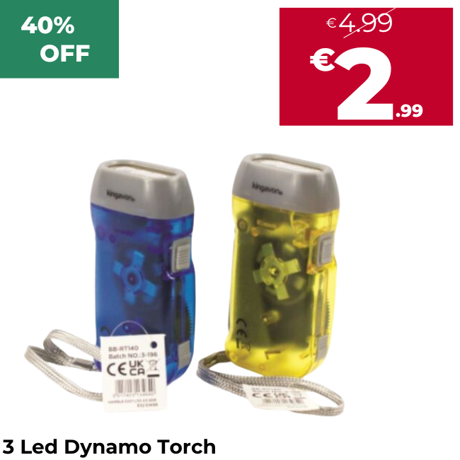 3 Led Dynamo Torch