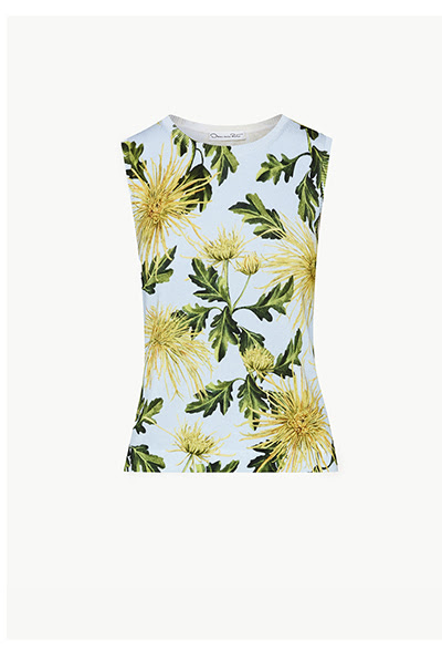 Chrysanthemum Printed Tank