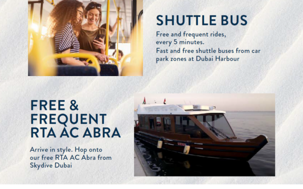 Shuttle Bus & Free Abra Ride