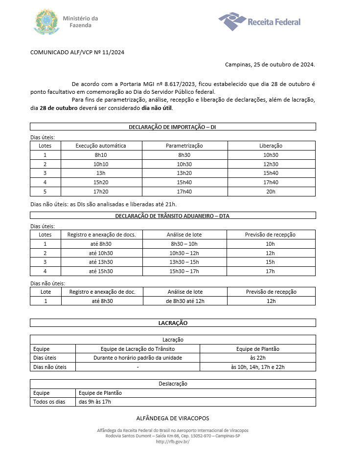 COMUNICADO ALF VCP