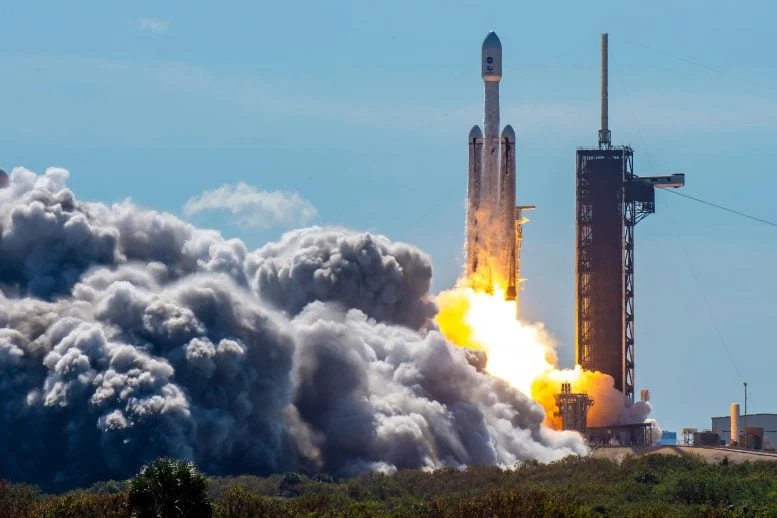 SpaceX Falcon Heavy Rocket Lifts Off With NASA Europa Clipper Spacecraft