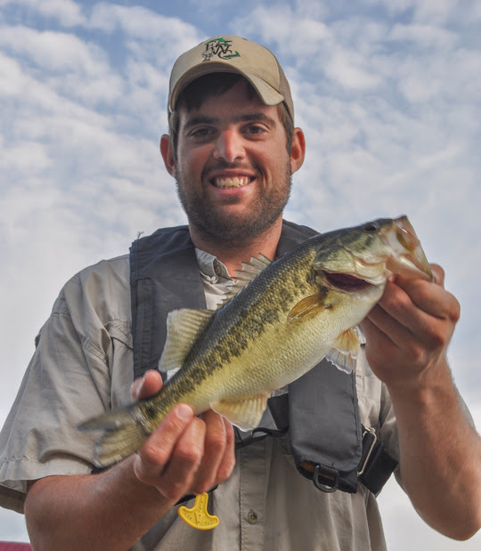 Biologist holding Florida Bass