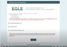 Green School application screenshot