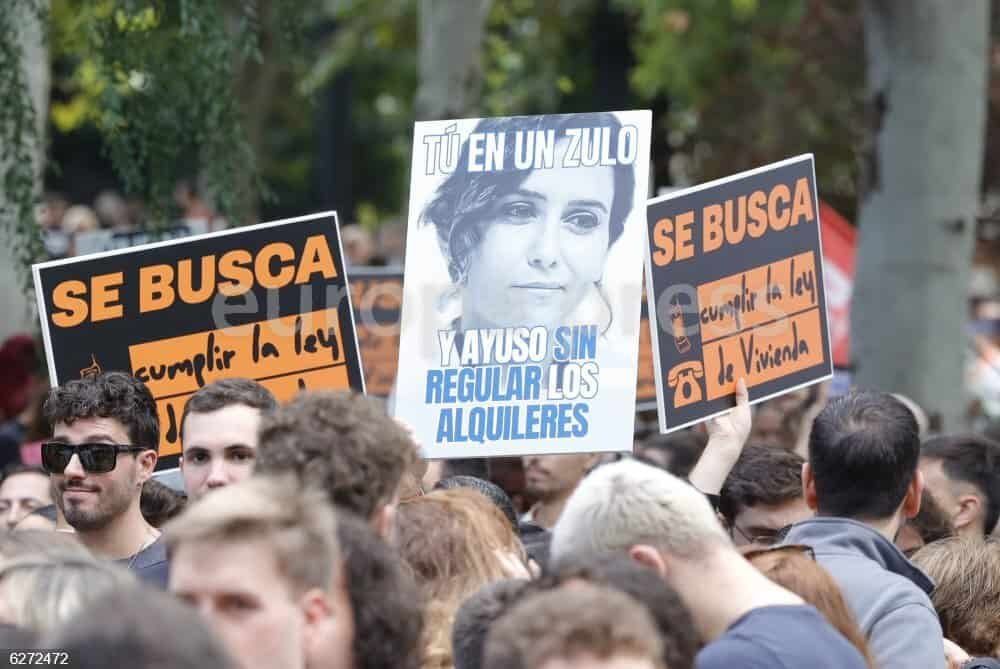 Las organizaciones de la gran manifestación por la vivienda exigen a Ayuso que deje de mirar hacia otro lado y reaccione ante este problema