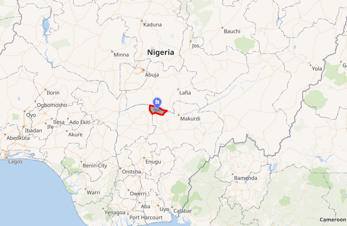  Location of Agatu LGA, Benue state, Nigeria. (Map data © OpenStreetMap contributors)