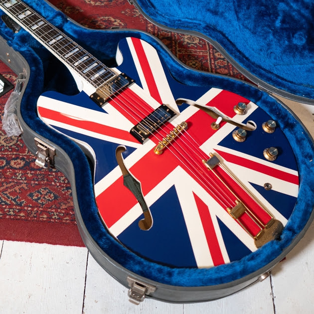 2015 Epiphone LTD Edition Union Jack Sheraton - OHSC - COA - Mint!