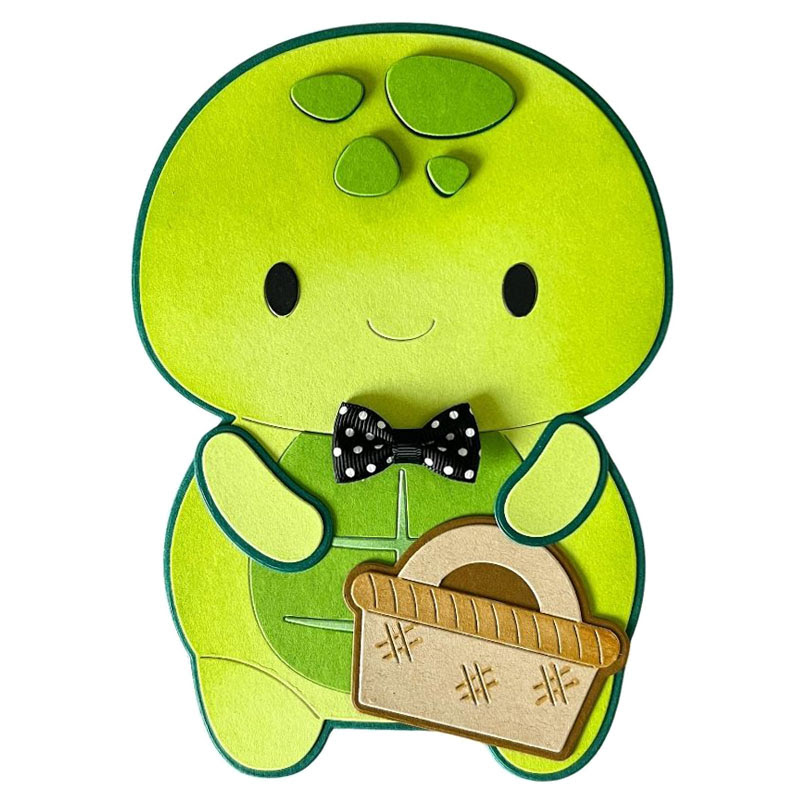Image of 5x7 Turtle Friend Fold-it Shaped Card Dies Set of 10