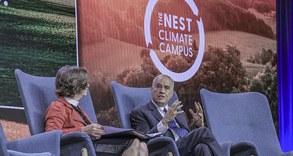 State Comptroller DiNapoli speaking at Climate event