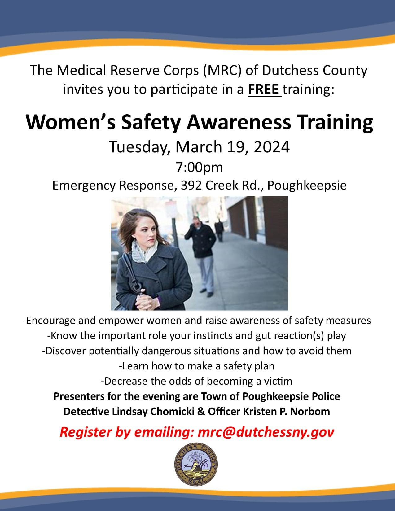 Women's Safety Event Flyer