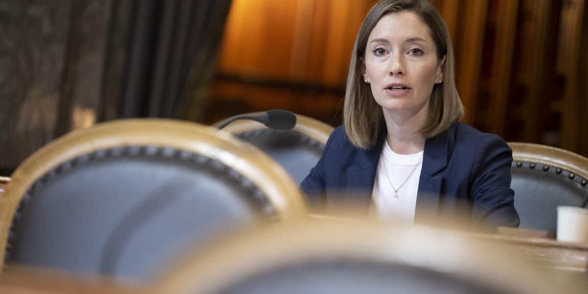 Johanna Gapany, FDP-FR, spricht waehrend der Herbstsession der Eidgenoessischen Raete, am Mittwoch, 14. September 2022 im Staenderat in Bern. (KEYSTONE/Anthony Anex)