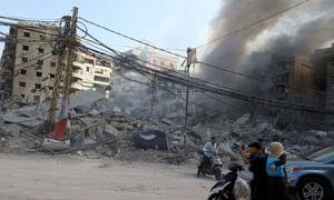 Los suburbios del sur de Beirut registran gran destrucción a causa de los bombardeos israelés.