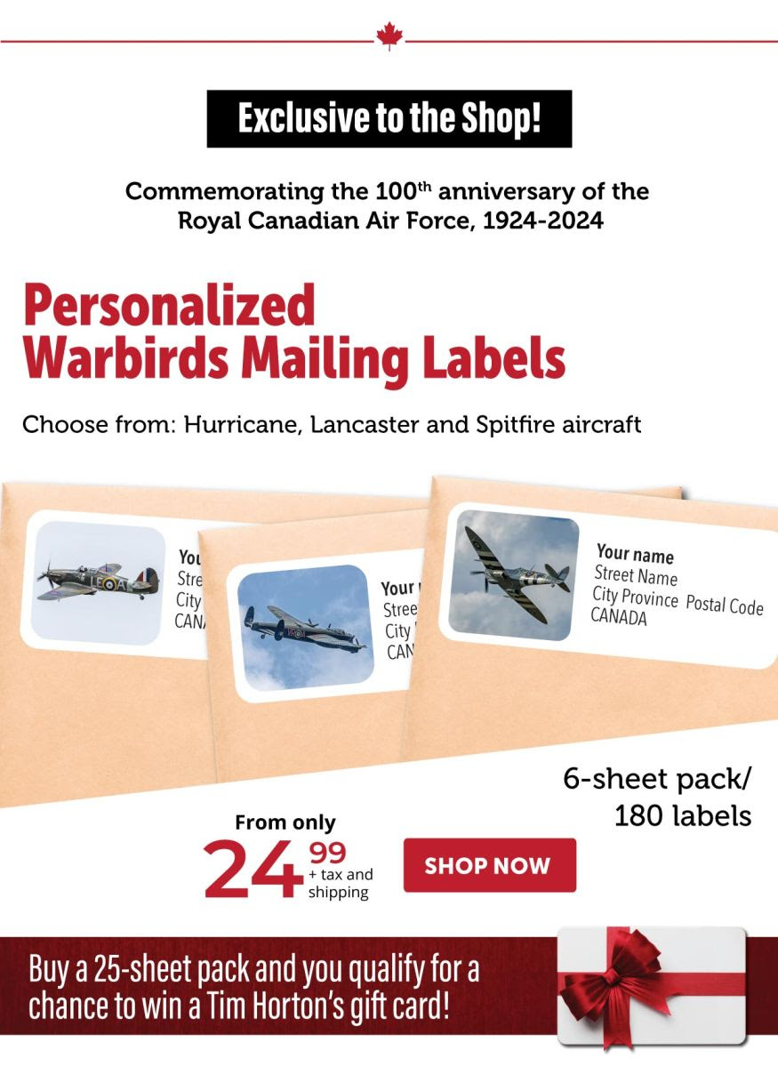 Personalized Warbirds Mailing Labels