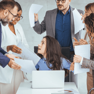 Manager juggling tasks, responsibilities, and conflict with several employees.