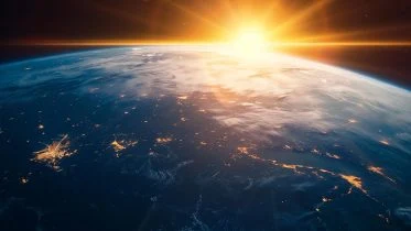 Earth Atmosphere Sunshine Art Concept