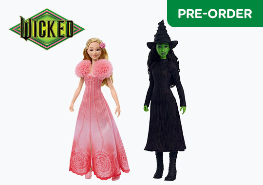 Wicked 30cm Singing Glinda & Elphaba Fashion Dolls