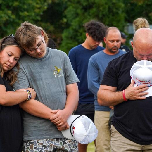 WINDER, GEORGIA - SEPTEMBER 4: Students and faculty as well as community members gather for a vigil after a shooting at Apalachee High School on September 4, 2024 in Winder, Georgia. Four fatalities and multiple injuries have been reported, and a 14-year-old suspect is in custody according to authorities. Megan Varner/Getty Images/AFP (Photo by Megan Varner / GETTY IMAGES NORTH AMERICA / Getty Images via AFP)