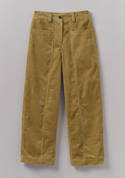 Panelled Organic Cord Trousers