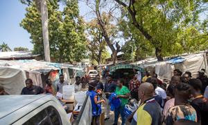 La crisis de seguridad de las últimas semanas ha dificultado el trabajo de la OPS con los desplazados internos en el área metropolitana de Puerto Príncipe para apoyar a las autoridades sanitarias. 