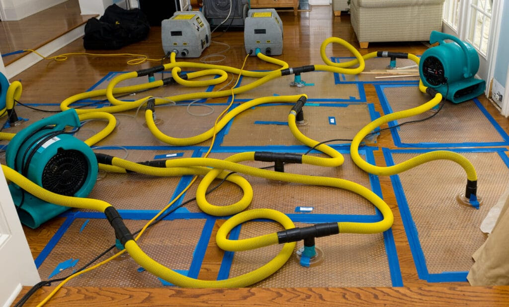 Water damage remediation due to insurance claim