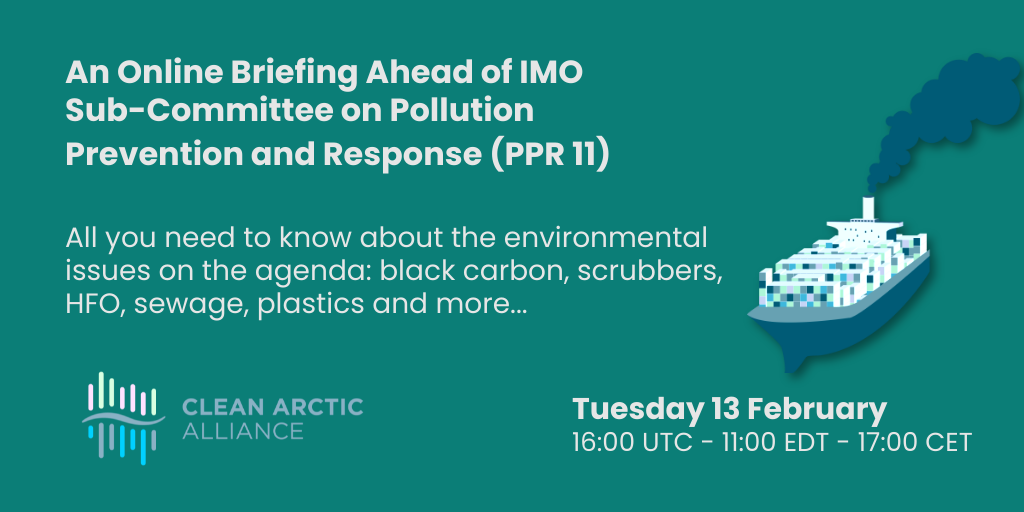 An Online Briefing Ahead of IMO Sub-Committee on Pollution Prevention and Response (PPR 11)