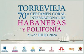 Cartel del 70.º Certamen Coral Internacional de Habaneras y Polifonía de Torrevieja, 2024.