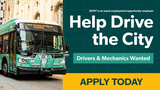 DDOT hiring drivers graphic