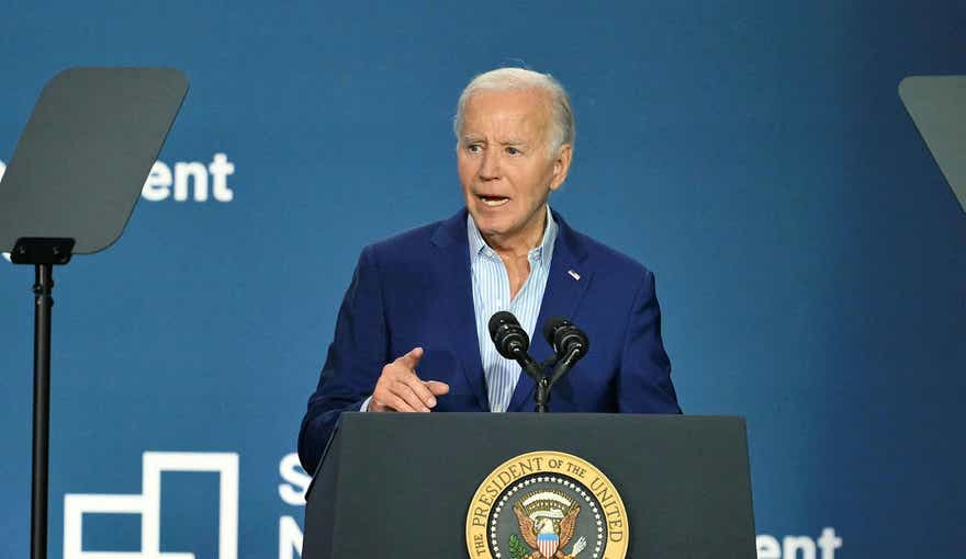 U.S. President Joe Biden speaks in New York on Friday.