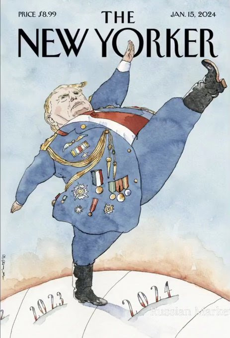 New Yorker cover showing Trump as Nazi.