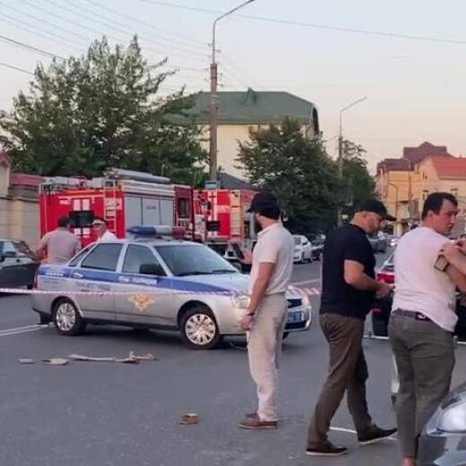 Russia Terrorist Attack 8715210 23.06.2024 In this video grab, a view shows the aftermath of a terrorist attack in Makhachkala, Republic of Dagestan, Russia. Unknown gunmen opened fire on two churches, a synagogue and a traffic police station in the cities of Derbent and Makhachkala on Sunday evening, according to Russia s National Anti-Terrorism Committee, prompting authorities to launch a formal counter-terrorism operation. Dagestan s Interior Ministry confirmed the death of a Russian Orthodox priest and nine other victims, including seven police officers. Sputnik Republic of Dagestan Russia PUBLICATIONxINxGERxSUIxAUTxESTxLTUxLATxNORxSWExDENxNEDxPOLxUKxONLY Copyright: xx