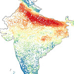 image of air quality data over India