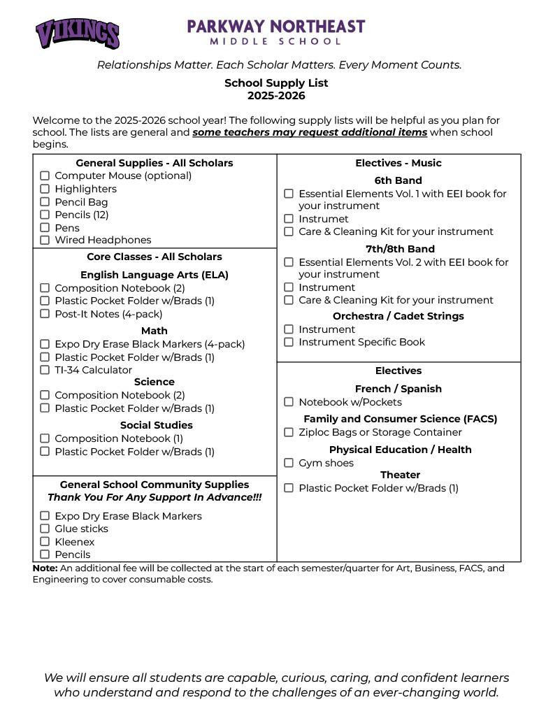 Supply List